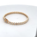 The Capucine bezel-set emerald-cut diamond tennis bracelet in 14K yellow gold