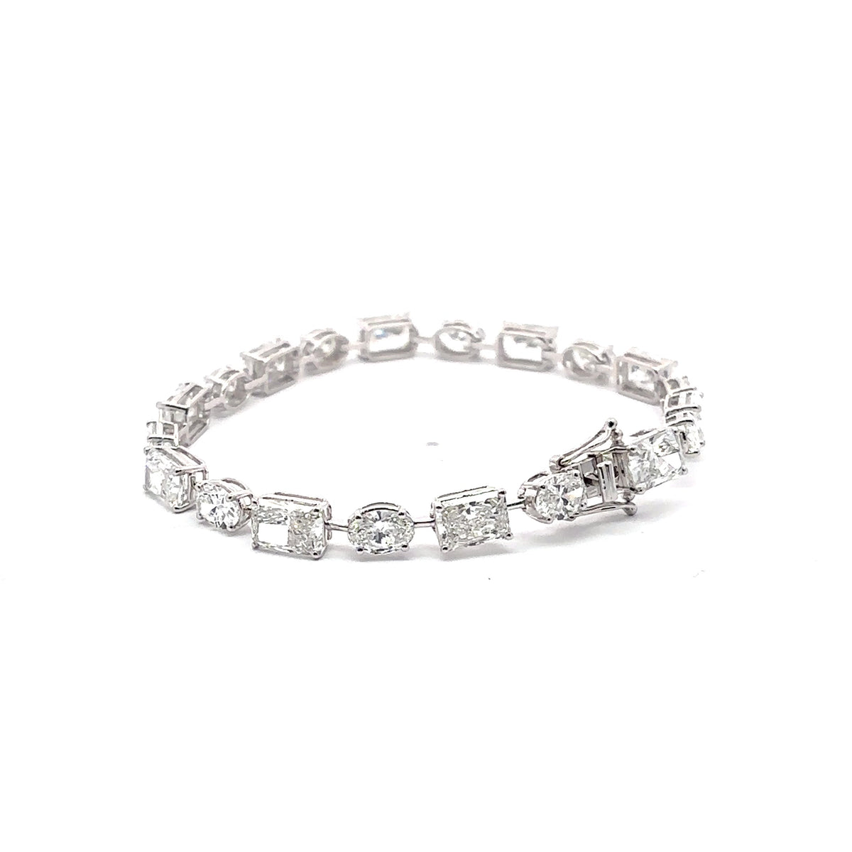 Colette oval and radiant diamond tennis bracelet