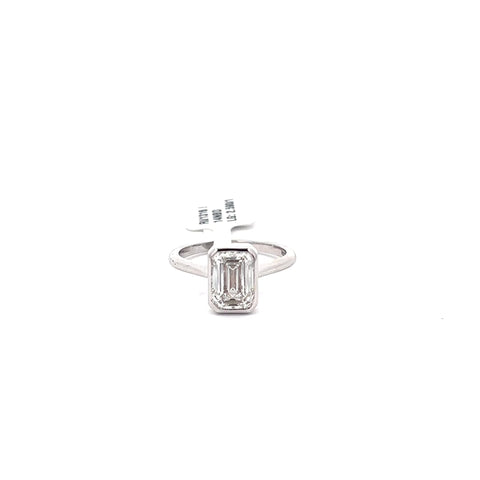 The Romy Emerald Bezel Solitaire Ring