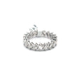The Adele emerald-cut diamond eternity band in 14K white gold