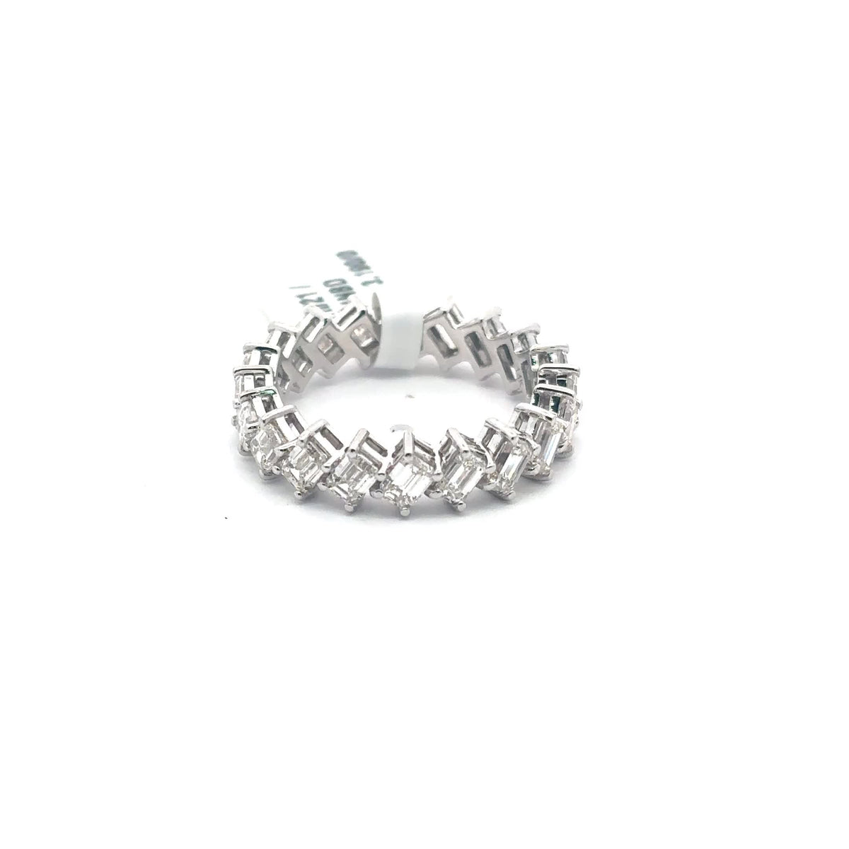 The Adele emerald-cut diamond eternity band in 14K white gold