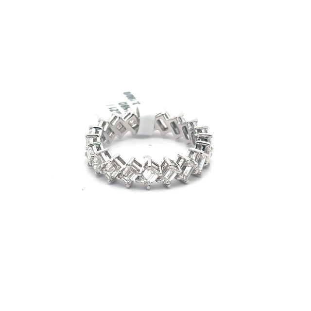 The Adele emerald-cut diamond eternity band in 14K white gold