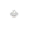 The Aurelie oval diamond ring with graduated sides in 14K white gold