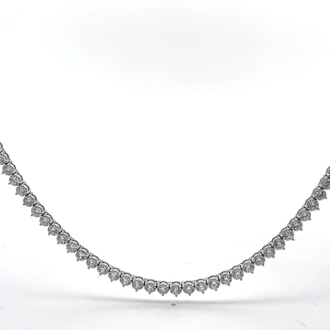 The Geneviève Round Diamond Tennis Necklace