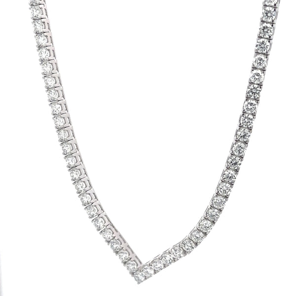 The Liliane V-Riviera Diamond Necklace