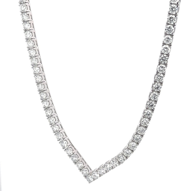 The Liliane V-Riviera Diamond Necklace