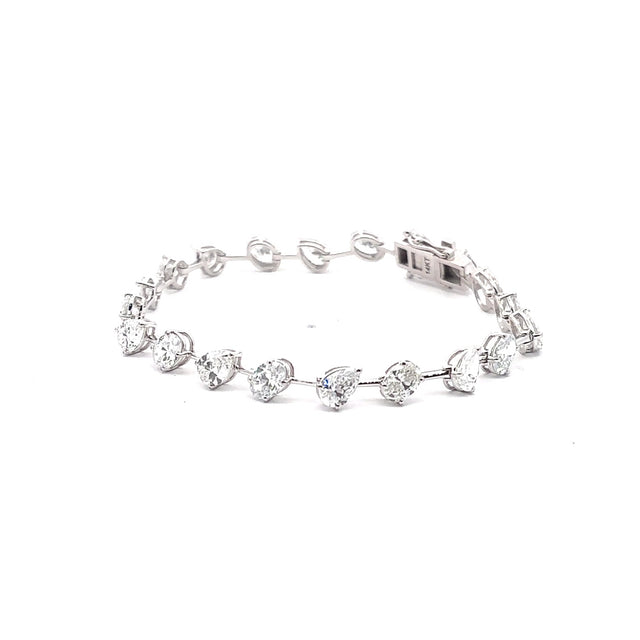 Margaux oval and pear diamond tennis bracelet
