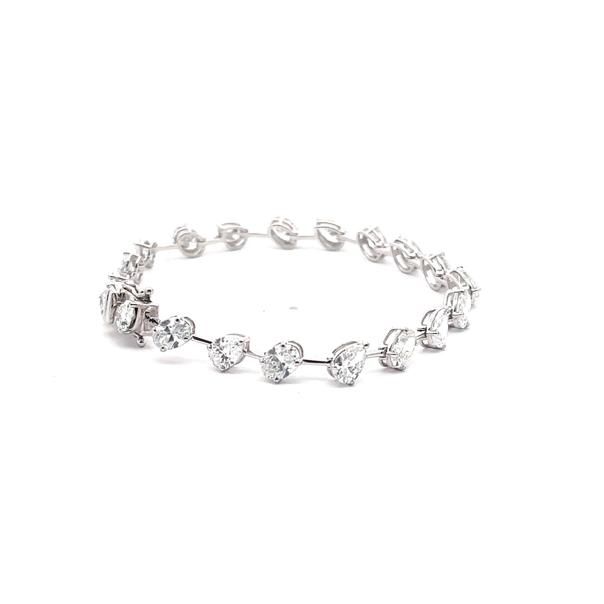 Margaux oval and pear diamond tennis bracelet