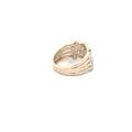 The Pleiade multi-row bezel-set diamond band in 14K yellow gold