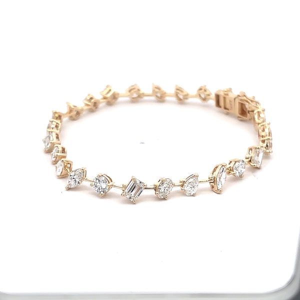 The Soleil Multi-Shape Diamond Tennis Bracelet