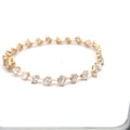 The Soleil multi-shape diamond tennis bracelet in 14K yellow gold