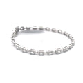 The Vivienne east-west emerald-cut diamond tennis bracelet in 14K white gold