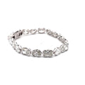 Vendome bezel oval and radiant diamond tennis bracelet
